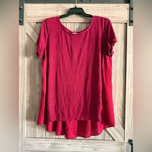 14th & Union Vibrant Red Short Sleeve Top